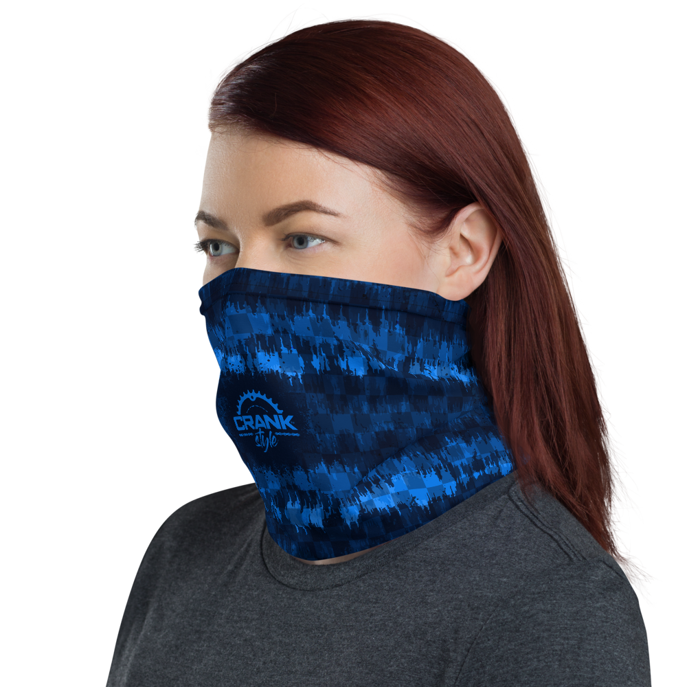 Blue Checker Wave Face Mask / Neck Gaiter