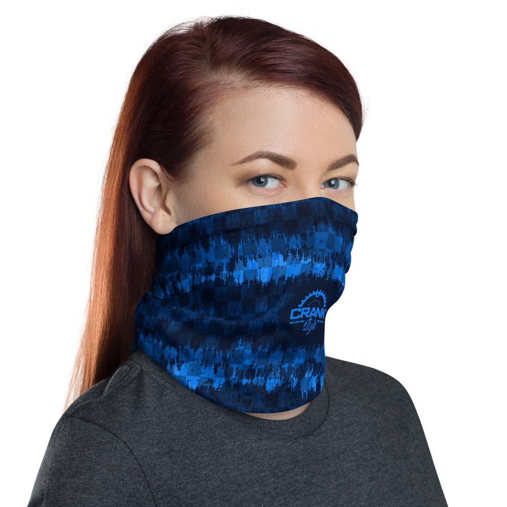 Blue Checker Wave Face Mask / Neck Gaiter