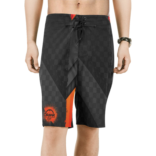 Black & Orange MTB Boardshorts