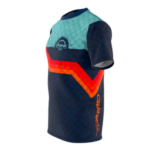 Men's Retro Blue & Orange MicroBlok Drifit MTB Jersey 🔥