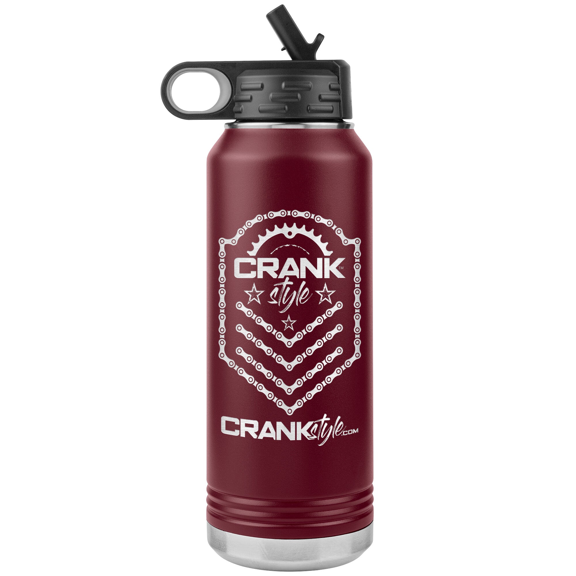 Crank Style Emblem 32oz Water Bottle II