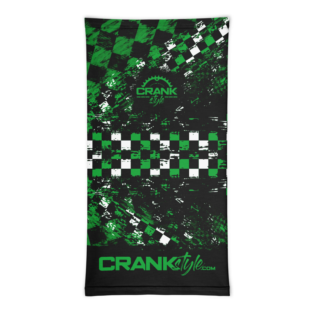 Green Black and White Checker Face Mask / Neck Gaiter