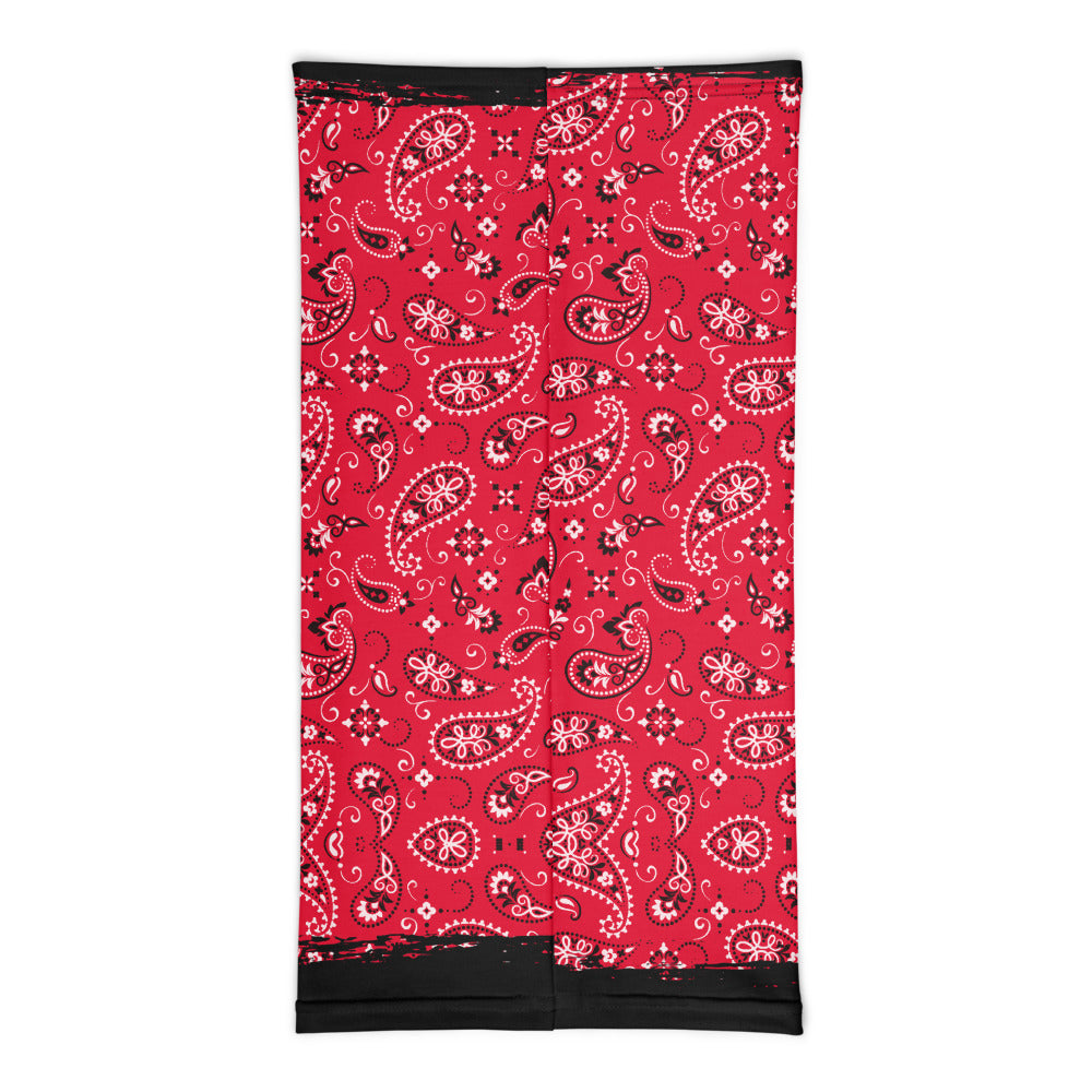 Red Paisley Bandana pattern Neck Gaiter Face Mask