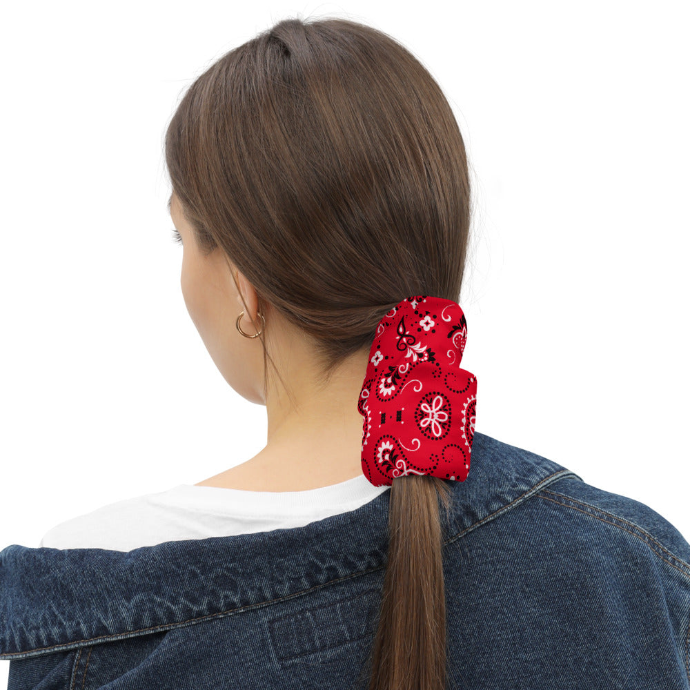 Red Paisley Bandana pattern Neck Gaiter Face Mask