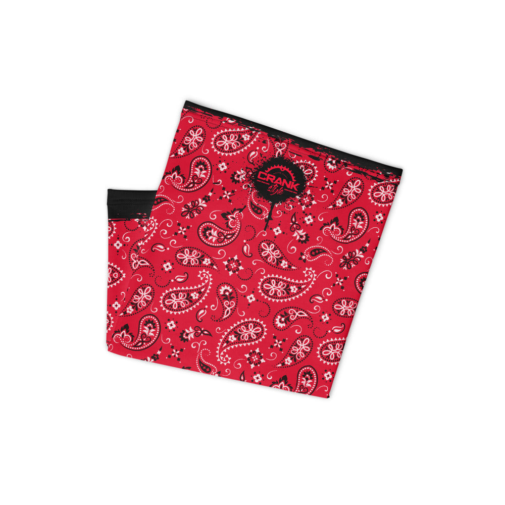 Red Paisley Bandana pattern Neck Gaiter Face Mask
