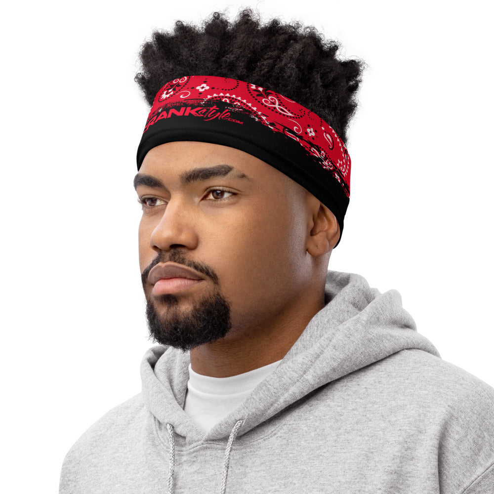 Red Paisley Bandana pattern Neck Gaiter Face Mask