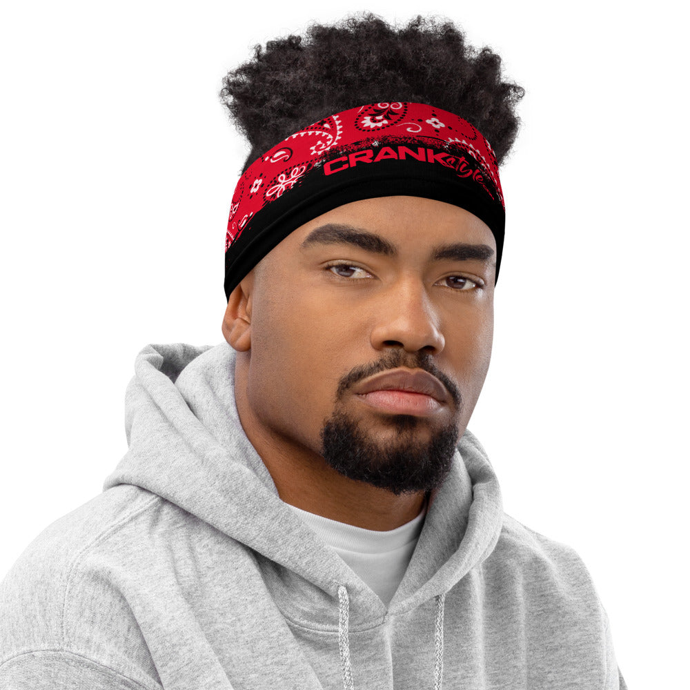 Red Paisley Bandana pattern Neck Gaiter Face Mask