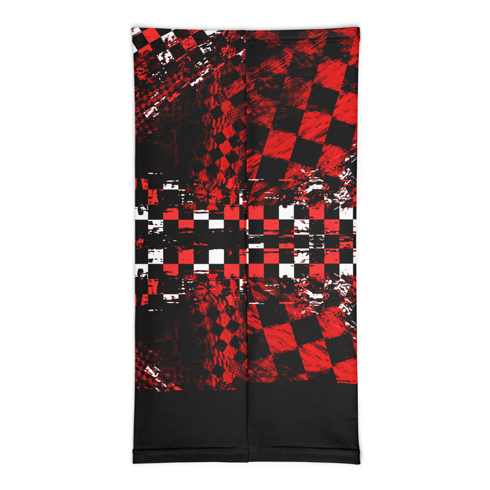 Black Red and White Checker Facemask / Neck Gaiter