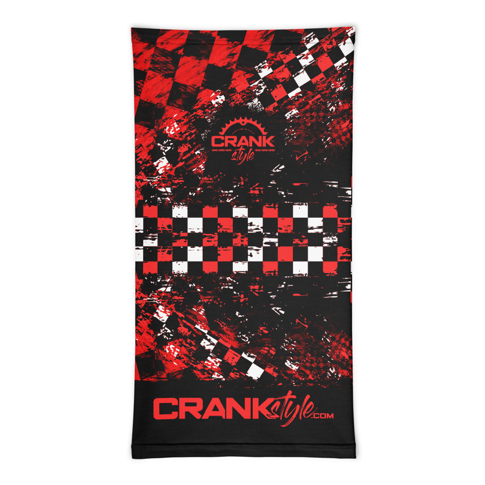 Black Red and White Checker Facemask / Neck Gaiter