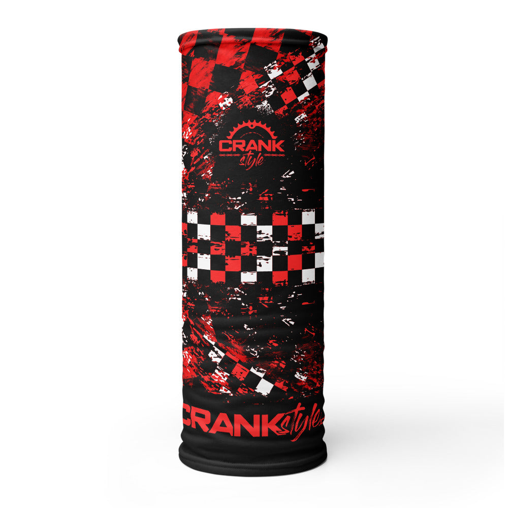 Black Red and White Checker Facemask / Neck Gaiter