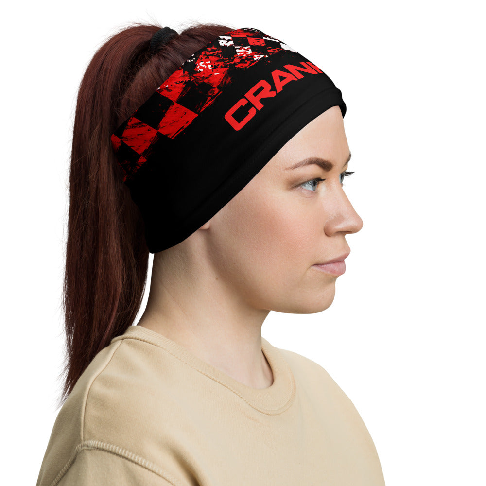 Black Red and White Checker Facemask / Neck Gaiter