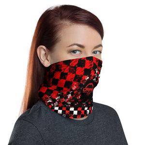 Black Red and White Checker Facemask / Neck Gaiter