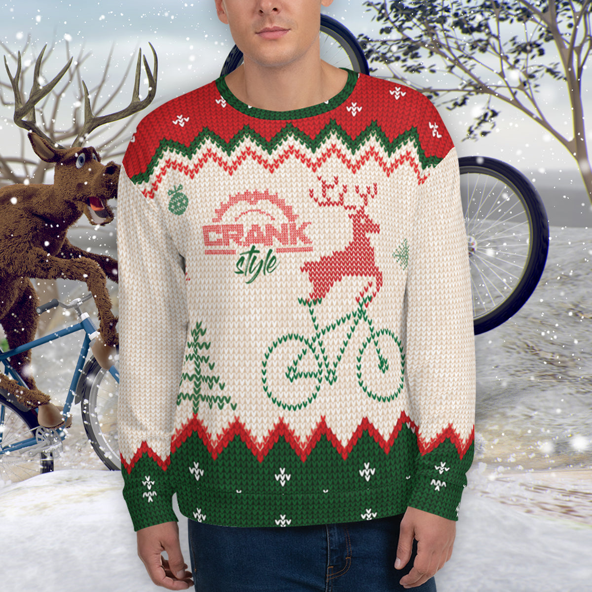 hässlicher fahrradhelm Funny "ugly" Christmas Mountain bike Sweatshirt