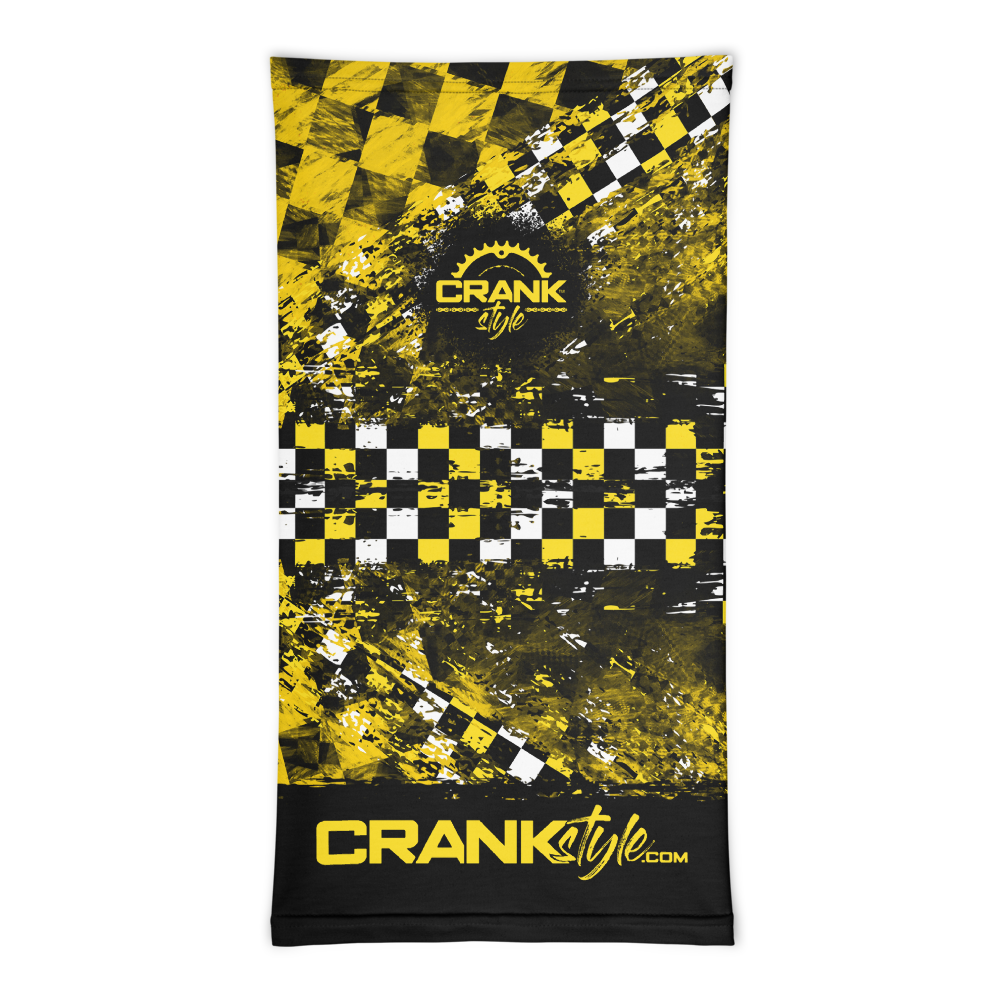 Yellow and Black Checker Face Mask / Neck Gaiter