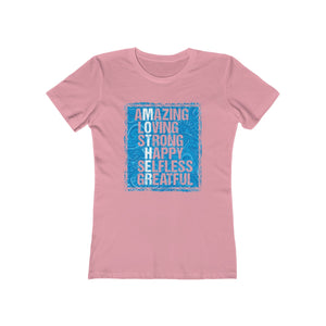 Women Amazing Mothers Tee  Showcase your appreciation for your mother with the Women's Amazing Mother's Tee! This 100 % cotton tee features a stylish, feminine cut that celebrates the loving, strong, happy, selfless, and grateful traits of amazing mothers everywhere. Express your gratitude in style! Crank Style