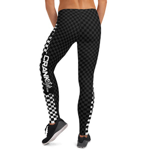 Women's BLK & WHT CHECKER LEGGINGS