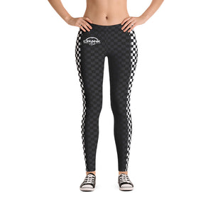 Women's BLK & WHT CHECKER LEGGINGS
