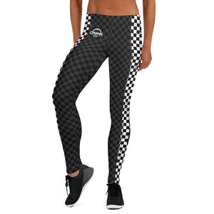 Women's BLK & WHT CHECKER LEGGINGS