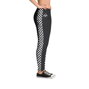 Women's BLK & WHT CHECKER LEGGINGS