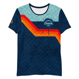 Men's Retro Blue & Orange MicroBlok Drifit MTB Jersey 🔥