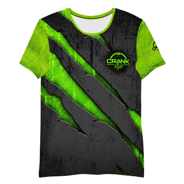 Men's Alien Green Scratched Metal MicroBlok DriFit MTB Jersey