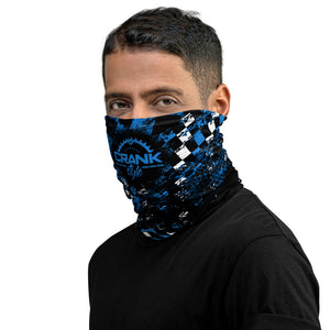 Blue, Black and White Checker Face Mask / Neck Gaiter