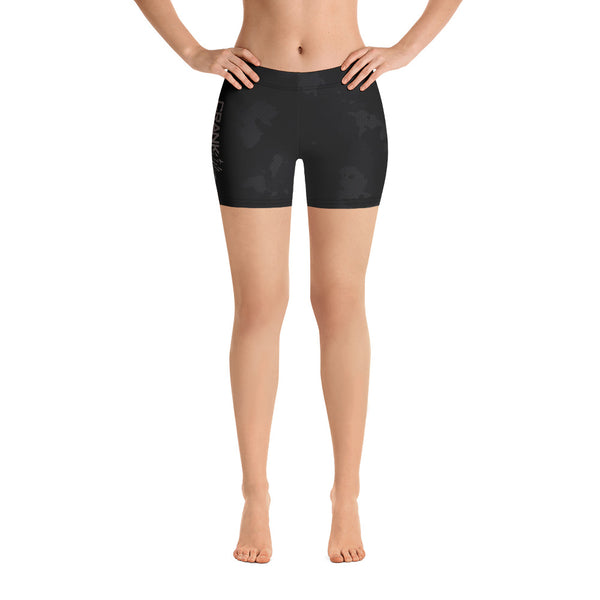Ladies Black Camo MTB Spandex Shorts