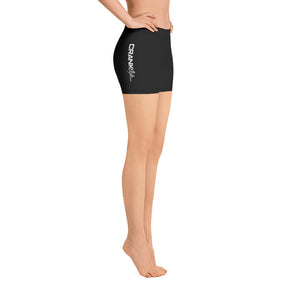 Ladies Black & White Spandex Shorts