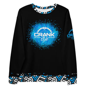 Unisex Blue Graffiti MTB Sweatshirt