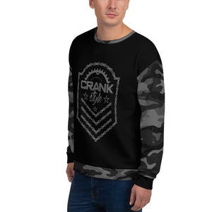 Unisex Black Camo Bike Chain Sweatshirt