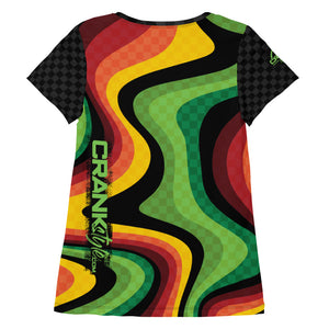 Women's New Microblok Anti-Microbial Rasta Swirl MTB Jersey