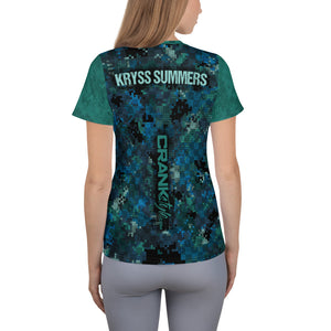 Women's Team Crank Style Kryss Summers Teal Check MTB JERSEY