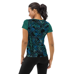 Women's Teal & Blue Digital Camo Check MTB JERSEY