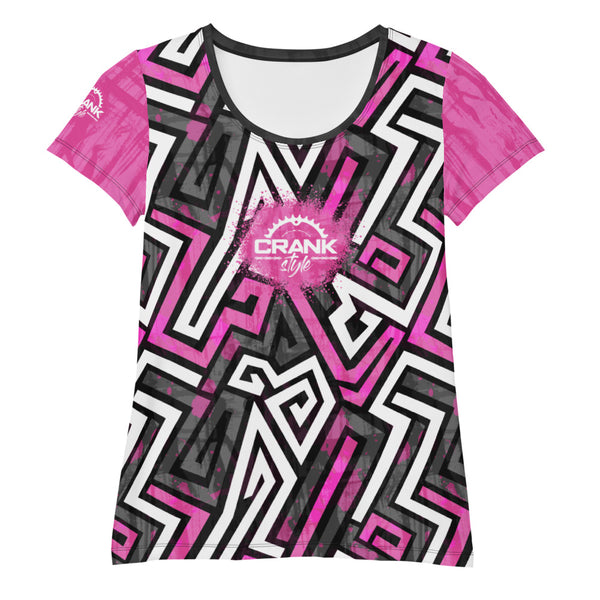 Women's Pink Graffiti MTB Jersey