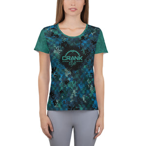 Women's Team Crank Style Kryss Summers Teal Check MTB JERSEY