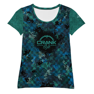 Women's Team Crank Style Kryss Summers Teal Check MTB JERSEY