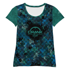Women's Teal & Blue Digital Camo Check MTB JERSEY  Crank Style's MTB Jersey's have a stylish look for shredding the trails or hanging out with your friends. This Jersey matches the 2021 Intrigue Chameleon Galaxy Mountain Bike well. The better you match the better you ride. Now get out there and send it! 
