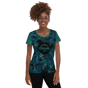 Women's Teal & Blue Digital Camo Check MTB JERSEY