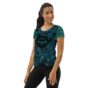 Women's Team Crank Style Kryss Summers Teal Check MTB JERSEY