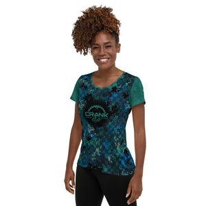 Women's Teal & Blue Digital Camo Check MTB JERSEY