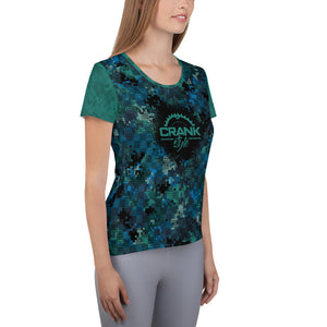 Women's Team Crank Style Kryss Summers Teal Check MTB JERSEY