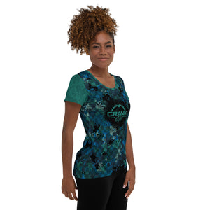 Women's Teal & Blue Digital Camo Check MTB JERSEY