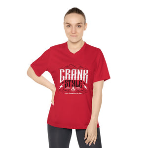 Women's Performance Vintage Crank Style V-Neck T-Shirt