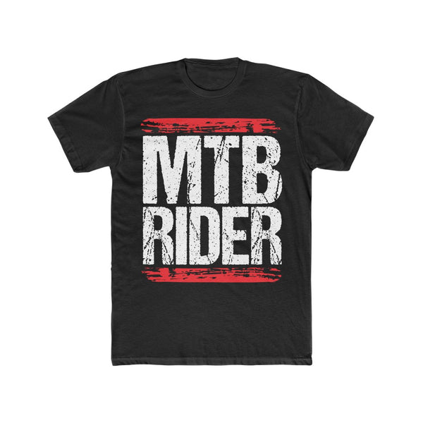 the 1980's RUN DMC style t-shirt design MTB RIDER is a classic design. Now available on Crank Style's website. Couple different color options to check out and match your gear. 