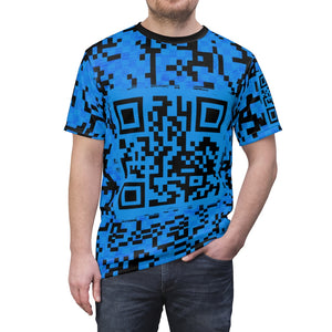 MEN'S BLUE & BLACK QR CODE CHECK MTB JERSEY II