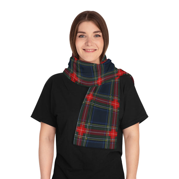 Unisex Scottish Plaid Fleece Scarf