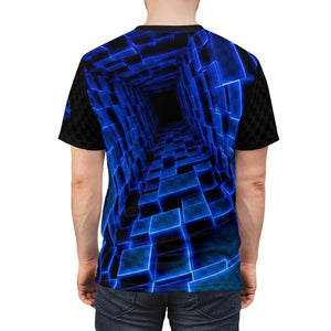 Men's Blue 3D zoom Checker MTB DriFit Jersey