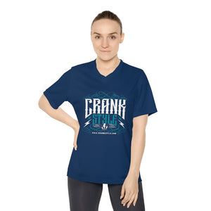 Women's Performance Vintage Crank Style V-Neck T-Shirt