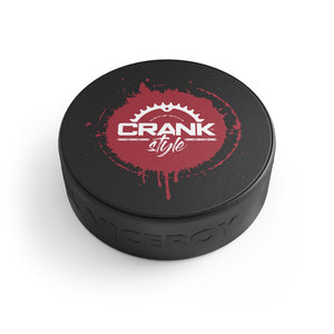 Crank Style "Crimson & White" Hockey Puck