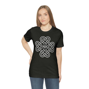 Unisex Irish Celtic Heart Bike Chain Short Sleeve Tee